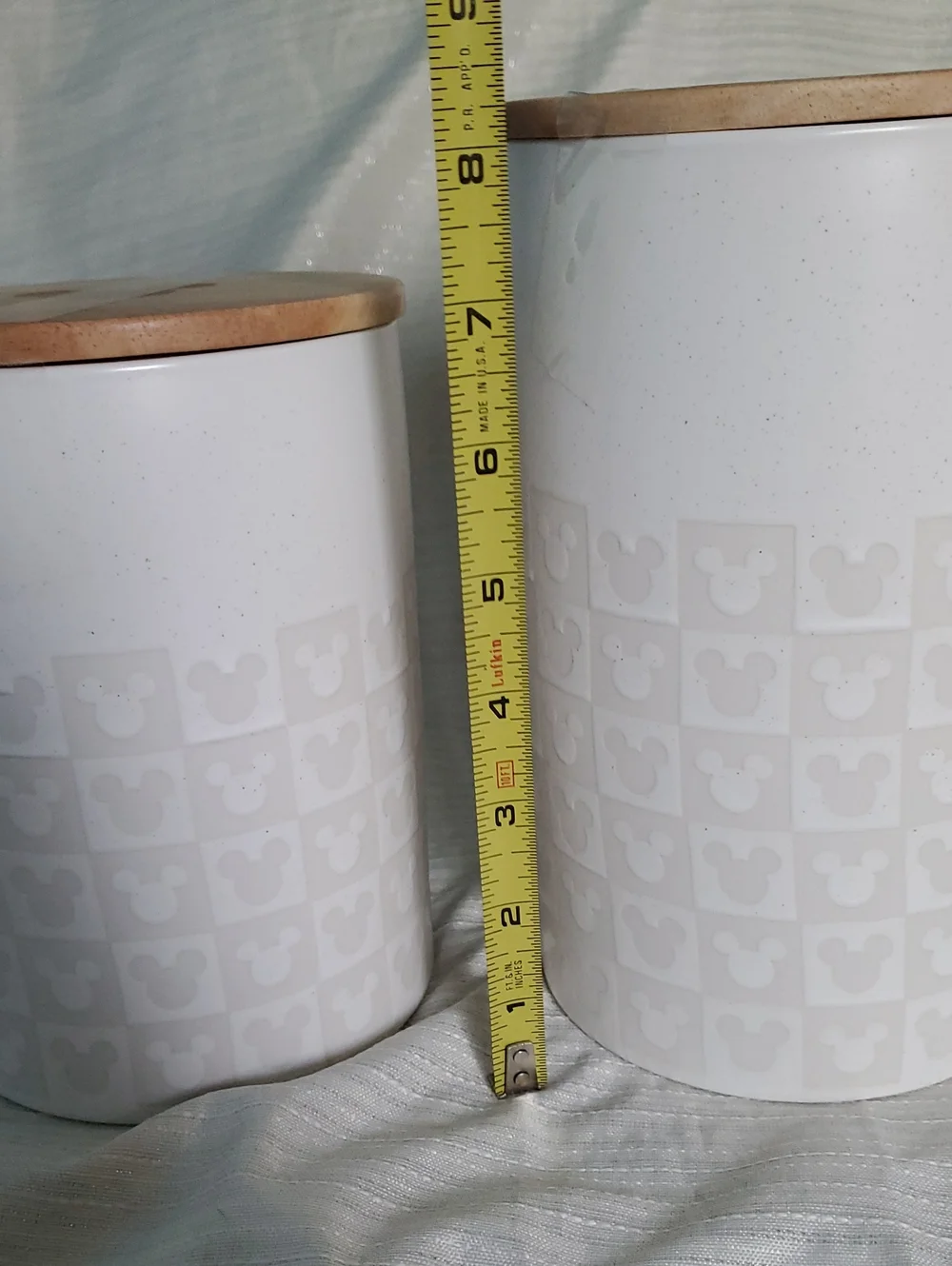 Mickey Mouse Checkered Ivory Canister Set